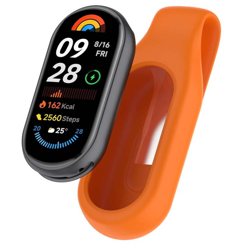 Til Xiaomi Smart Band 10/9/8 Deksel til Smartklokke med Silikonbeskyttelse - Oransje