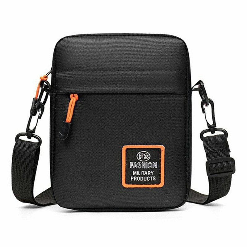 Bag Shoulder Bag Oxford Fabric Sport Casual Shoulder Bag Messenger Bag - Black