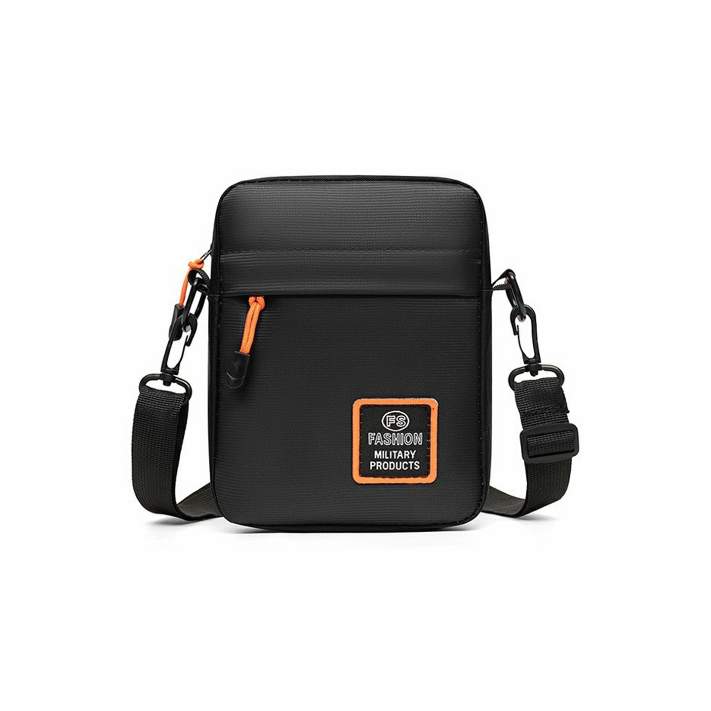 Taske Skuldertaske Oxfordstof Sport Casual Skuldertaske Messenger Taske - Sort