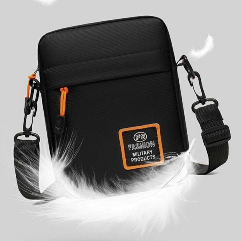 Bag Shoulder Bag Oxford Fabric Sport Casual Shoulder Bag Messenger Bag - Black