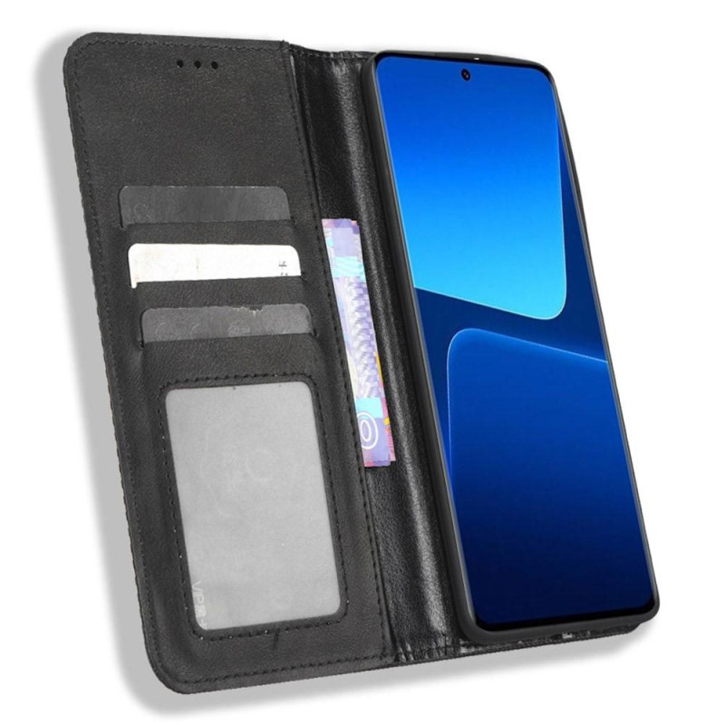 Phone Case For Xiaomi 13 Pro Full Protection Wallet Cover - Black