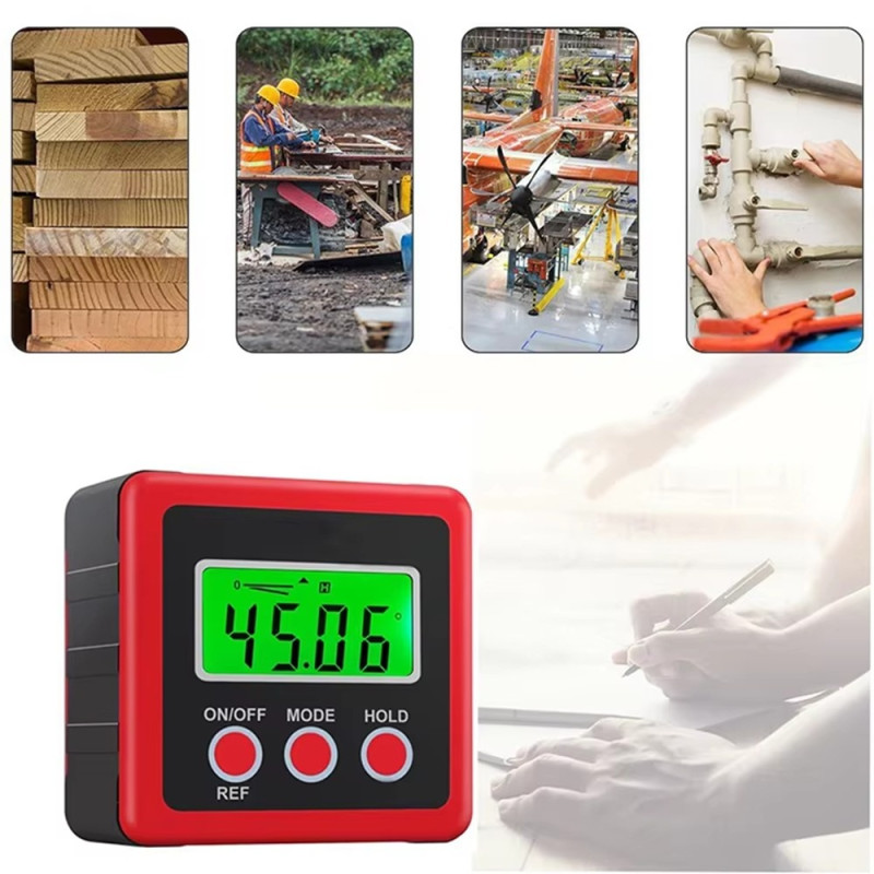 3-button digital angle meter magnetic angle gradient spirit level inclinometer