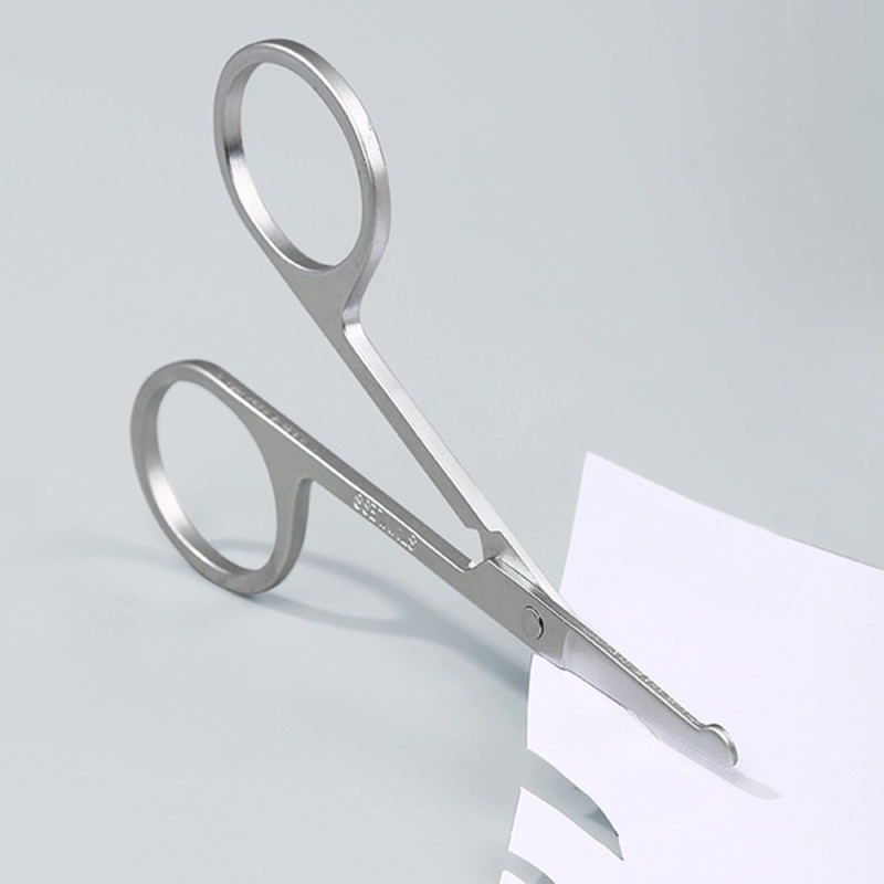 KINEPIN Stainless Steel Beauty Scissors Mustache Beard Nose Hair Eyebrow Trimmer Scissors