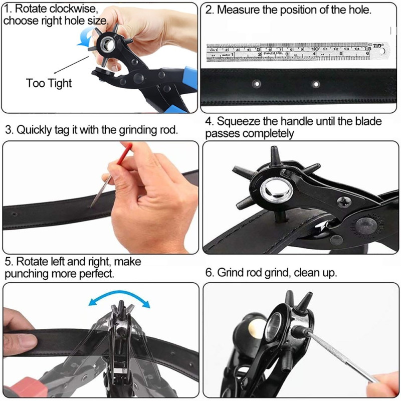 Rei'itin Nahkavyön Rei'itin Askartelutyökalusarja - Sininen