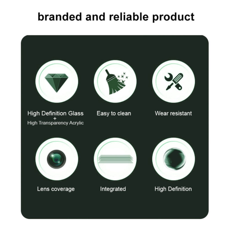 IMAK Redmi Note 14 Pro 5G -kameran linssisuojalle karkaistu lasilinssikalvo