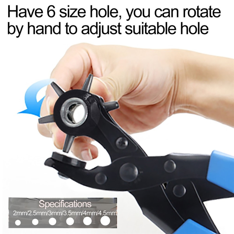Hole Punch Leather Punch Belt Craft Tool Set - Blue