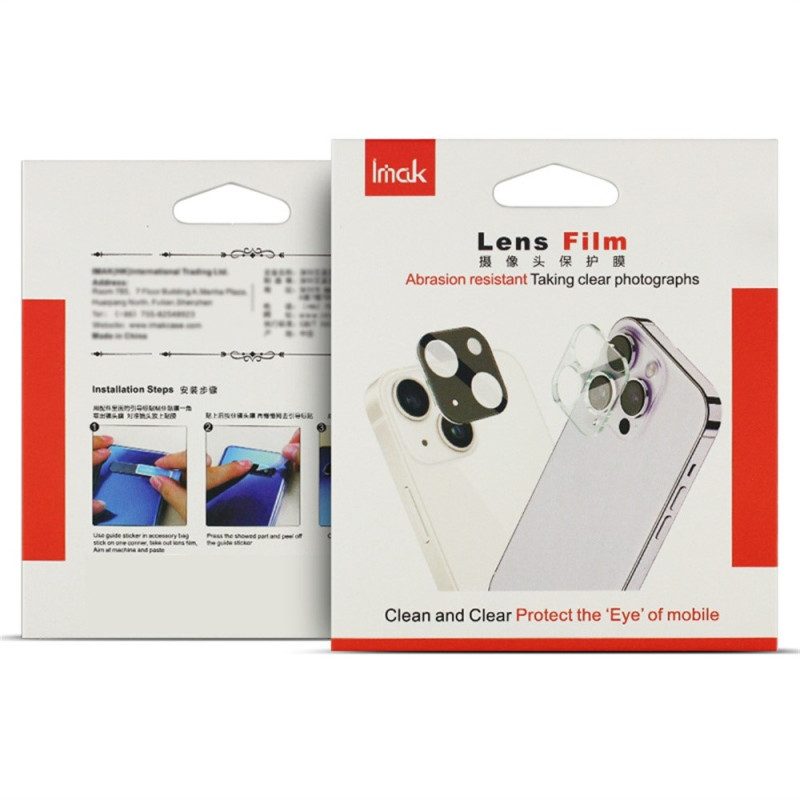 IMAK For Samsung Galaxy S25 Ultra Camera Lens Film Metal Lens Cap + Tempered Glass Lens Protector - Black