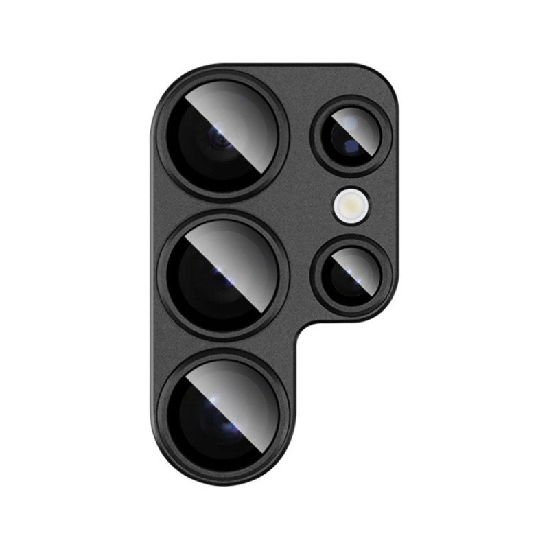 IMAK För Samsung Galaxy S25 Ultra Kameralins Film Metall Linsskydd + Härdat Glas Linsskydd - Svart