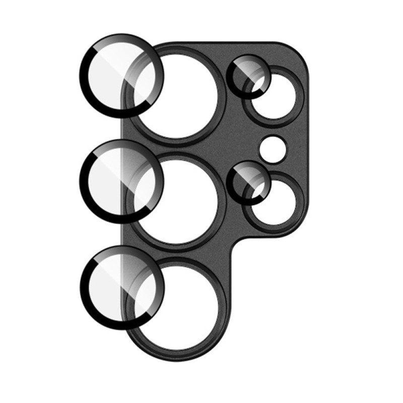 IMAK For Samsung Galaxy S25 Ultra Herdet Glass Kameralinsefilm Metall Linsebeskyttelse + Herdet Glass Linsebeskytter - Svart