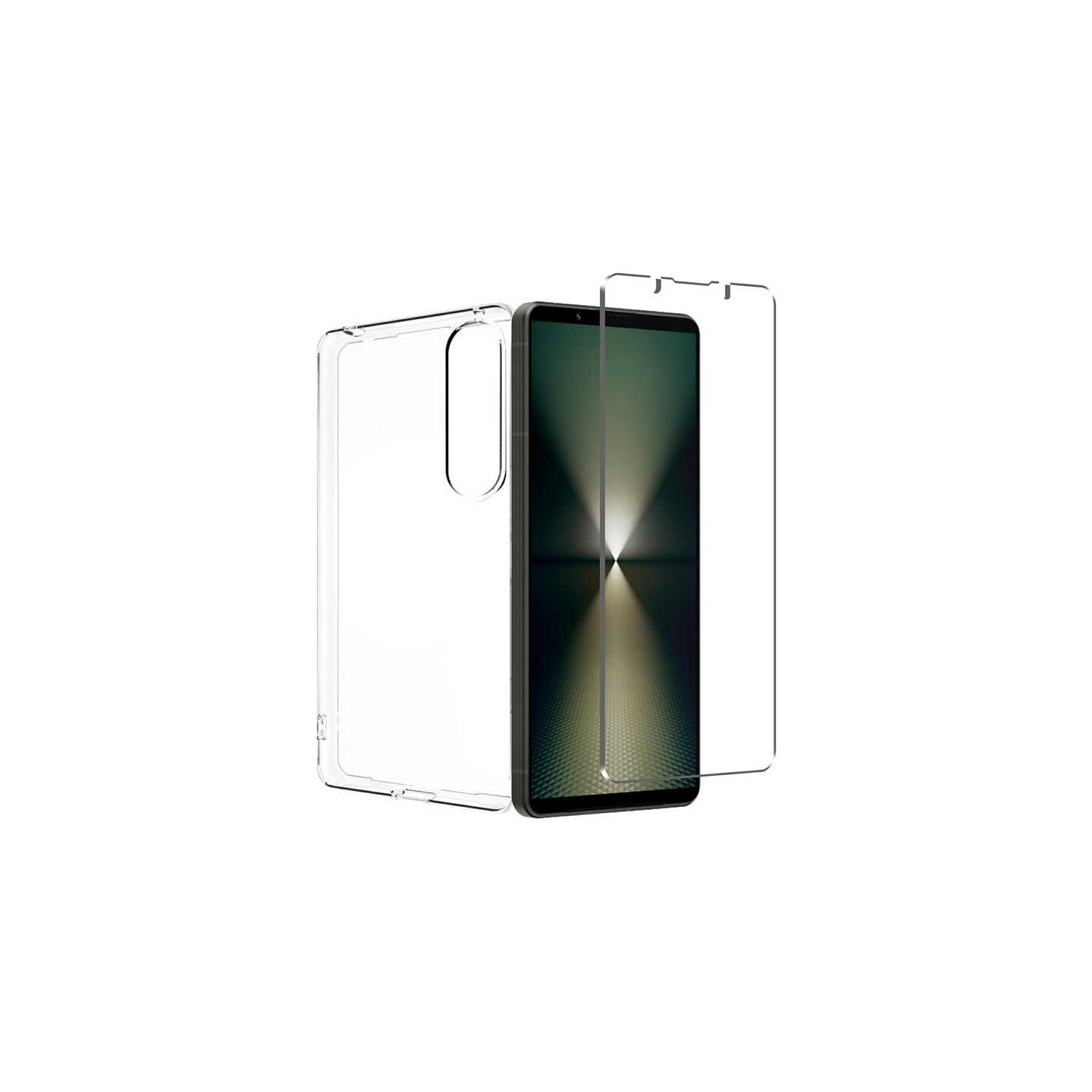 För Sony Xperia 1 VII Transparent TPU Anti-Rep Telefonskal + Skärmskydd