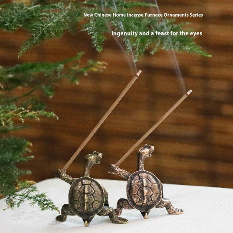 Røgelsesholder Skildpadde Røgelsesbrænder Ornament Meditation - Cyan