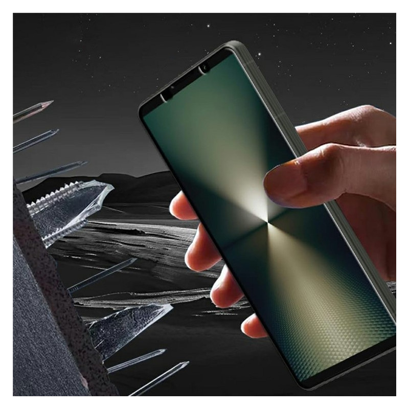 For Sony Xperia 1 VII Klar TPU Anti-Ripe Telefon Cover + 2.5D Buet Kant Skjermbeskytter