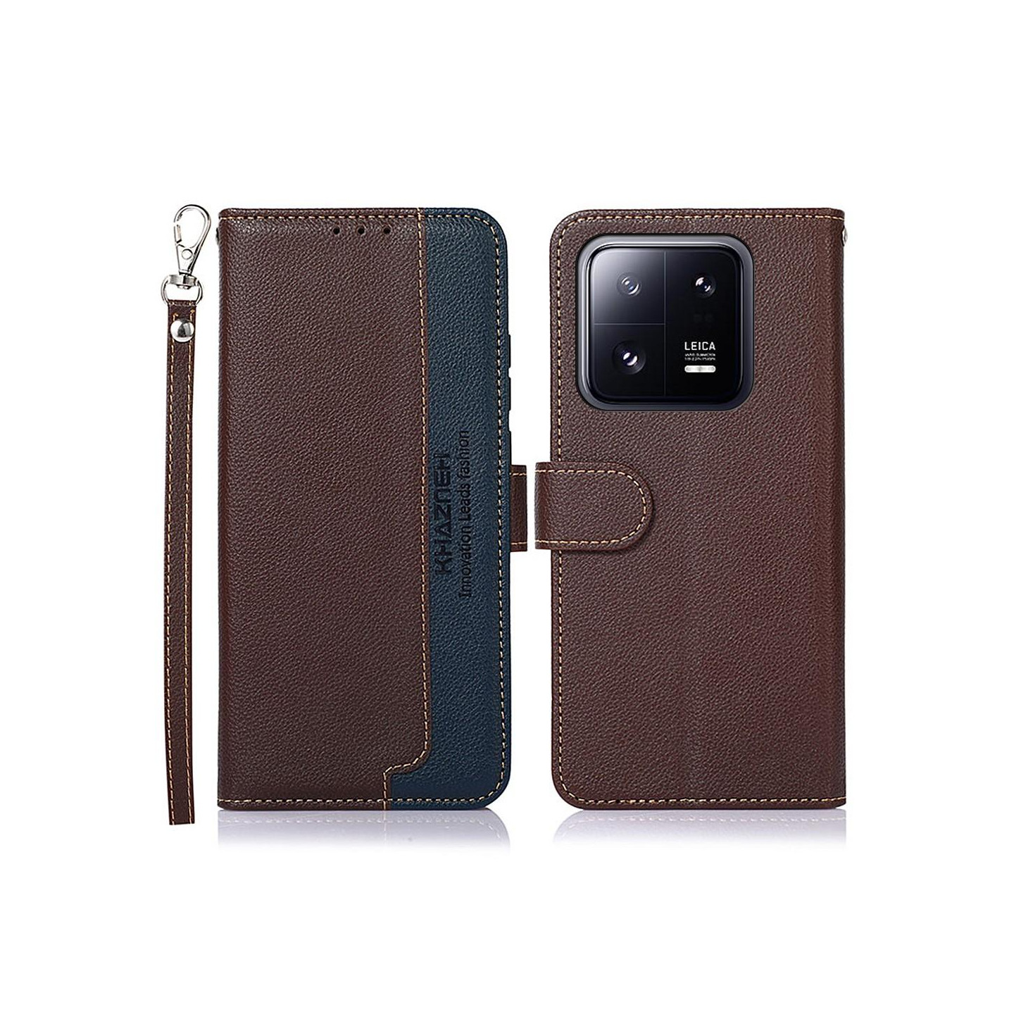 KHAZNEH puhelimen kansi Xiaomi 13 - ruskea/sininen