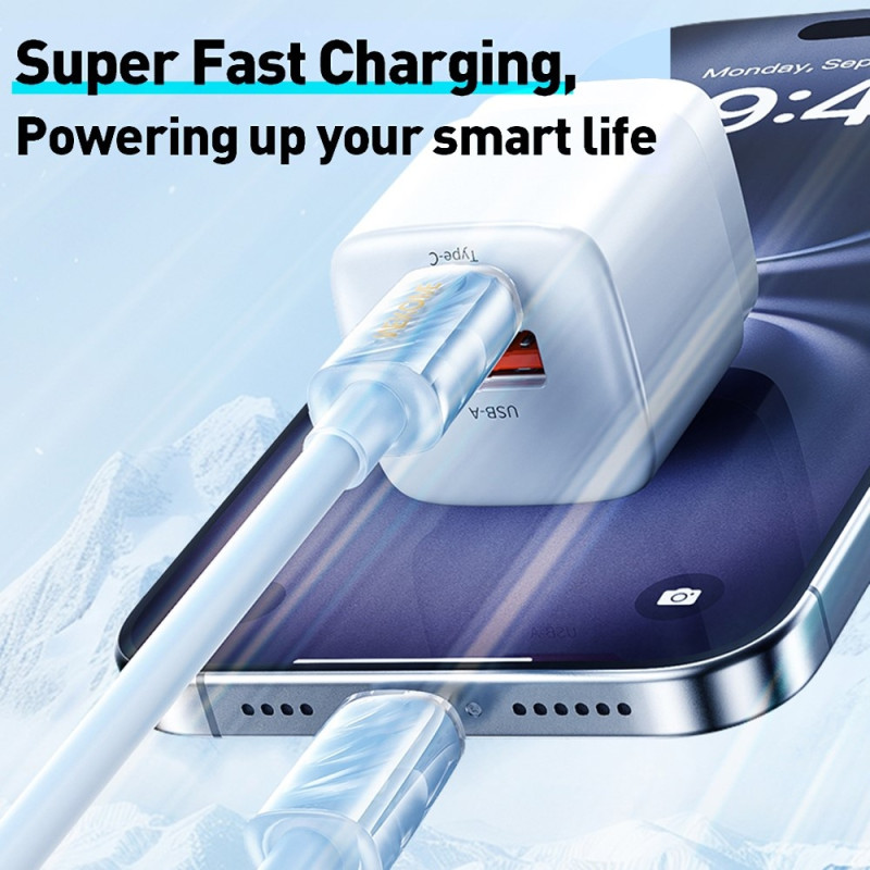 USB-C to USB-C 65W Super Fast Charging Cable 480Mbps High Speed Transfer