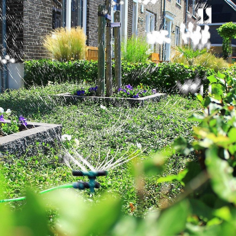 Vattenspridare 360-graders roterande 3-armad Gräsmatta bevattningssystem