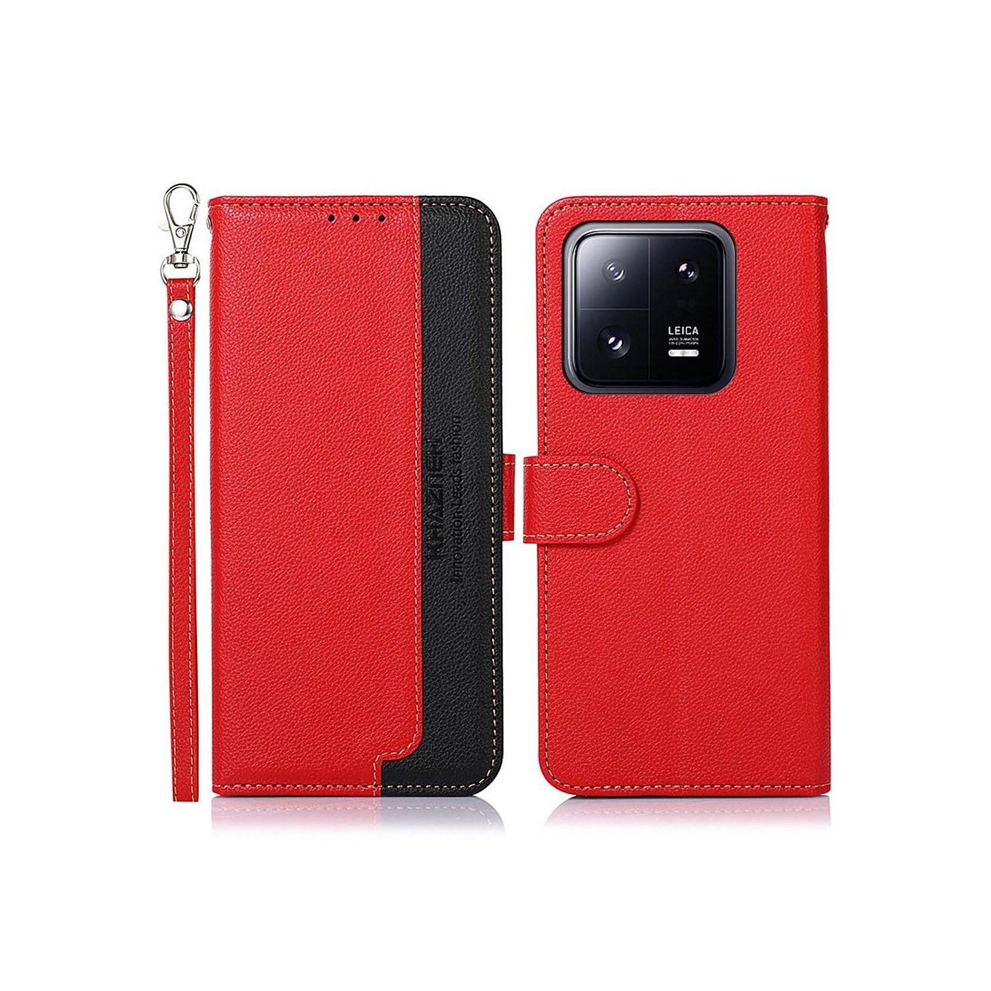 KHAZNEH telefoncover til Xiaomi 13 - rød/sort