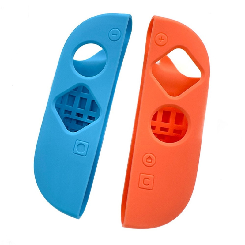 1 par kompatibel med Nintendo Switch 2 Joy-Con-kontroll skal fodral - orange+blå