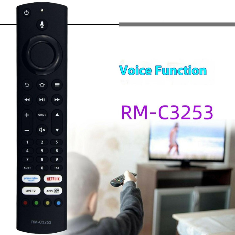 Fjärrkontroll Ersättning för RM-C3253 För JVC TV Röst aktiverad