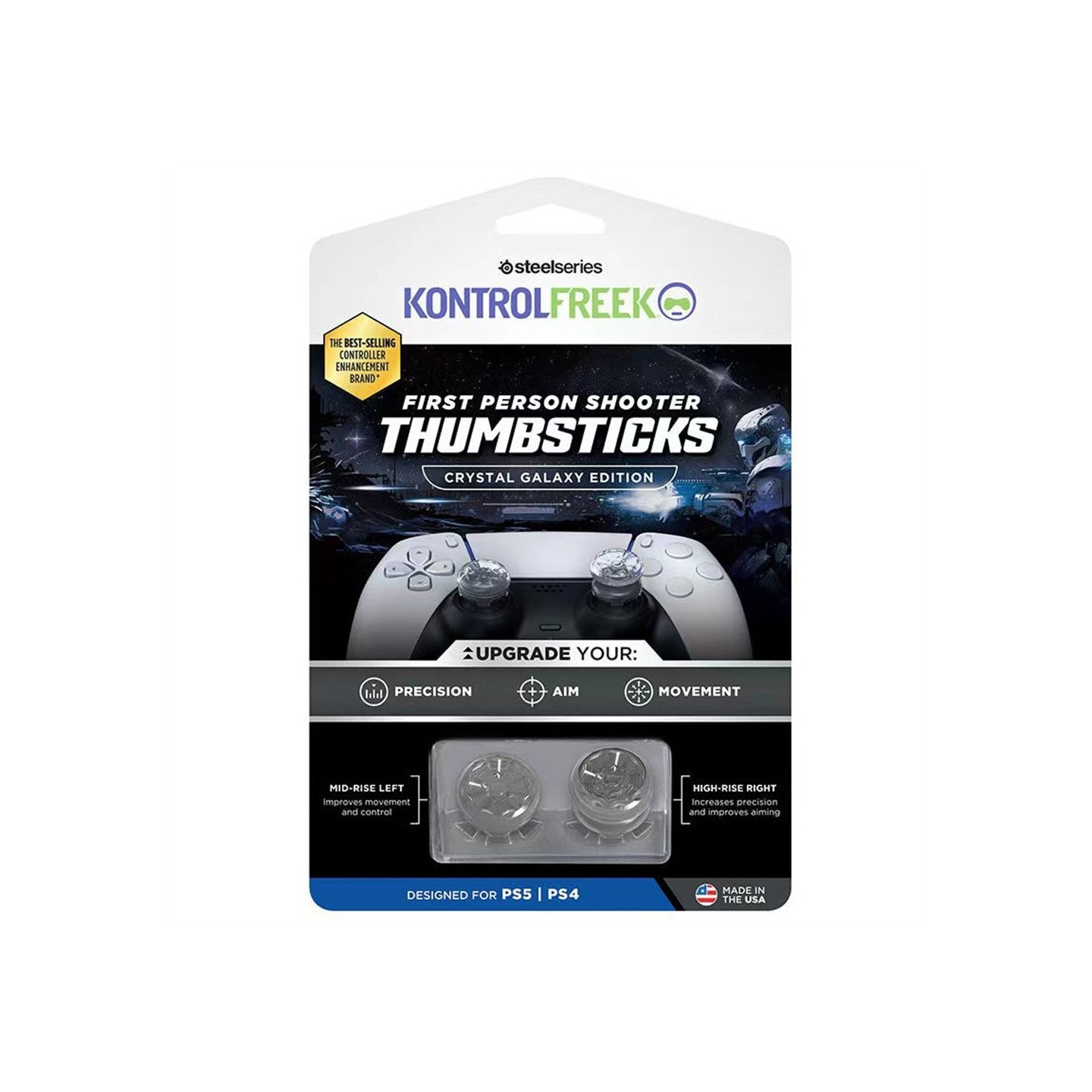 2 stk. tommelgrep fingergrep til Sony PlayStation 5/4 tommelspakforlenger