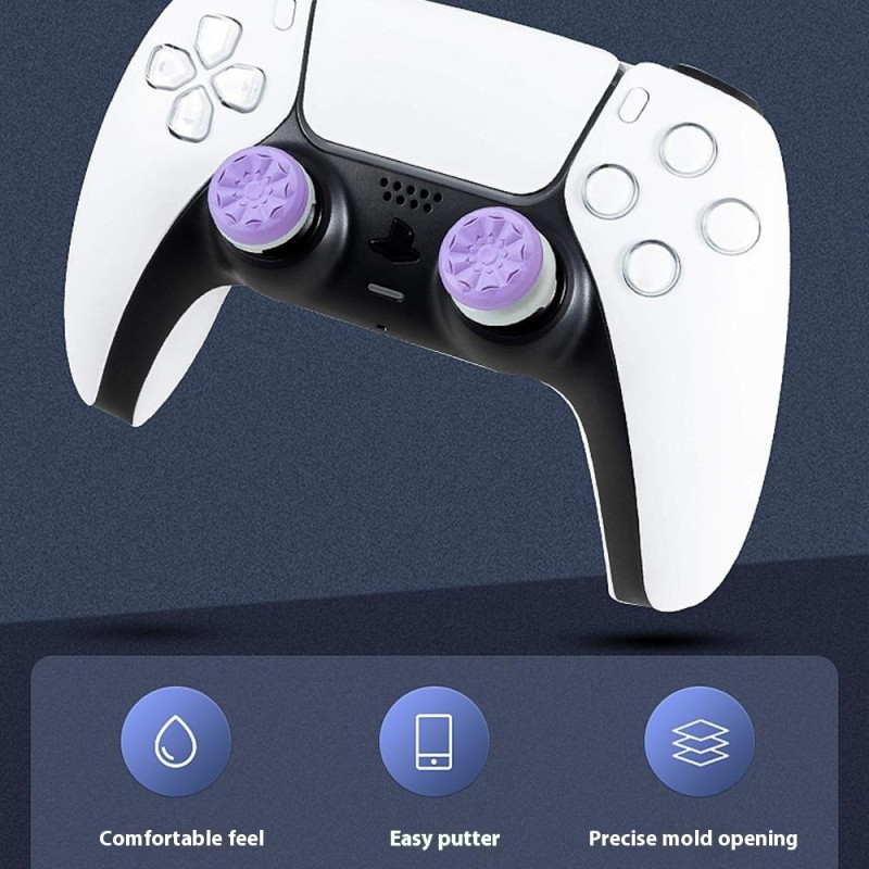 2 stk. tommelfingergreb fingergreb til Sony PlayStation 5 / 4 thumbstick extender - Sort