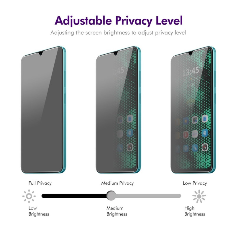 For Xiaomi Redmi A5 4G Anti-Spy Film ENKAY Skjermbeskytter Herdet Glass