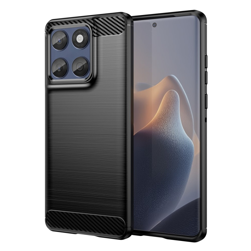 För Motorola Edge 60 5G / 60 Fusion 5G Skal Skyddande Telefonskal Kol-fiberstruktur Borstad