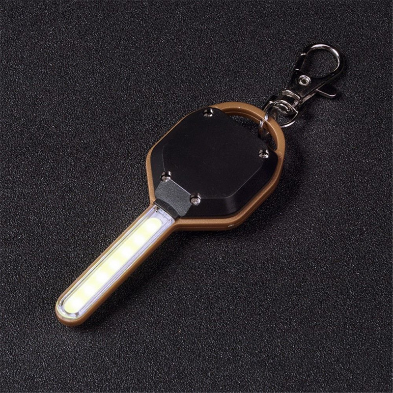 Mini LED Flashlight Keychain Portable LED Night Light Emergency Lighting - Gold