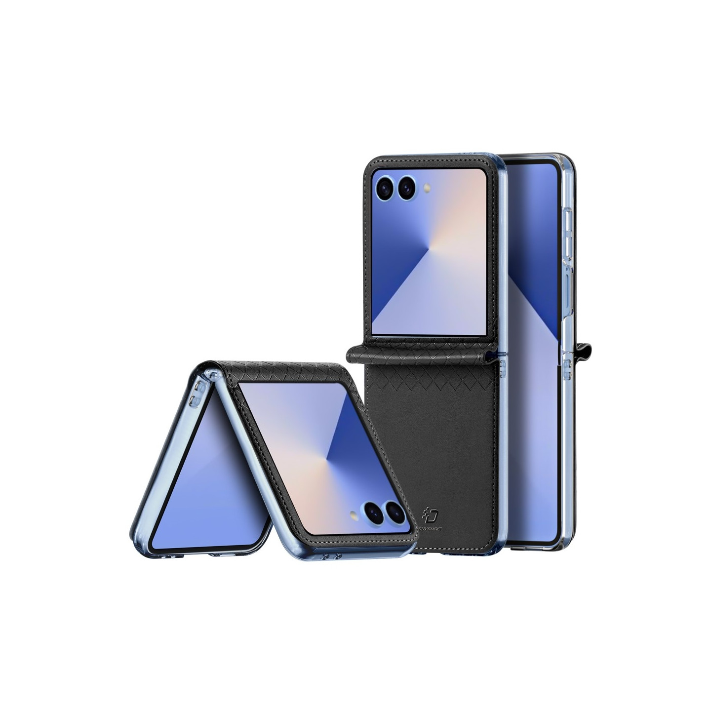 Samsung Galaxy Z Flip7 5G Suojakuori DUX DUCIS Bril Series Nahka + PC - Musta