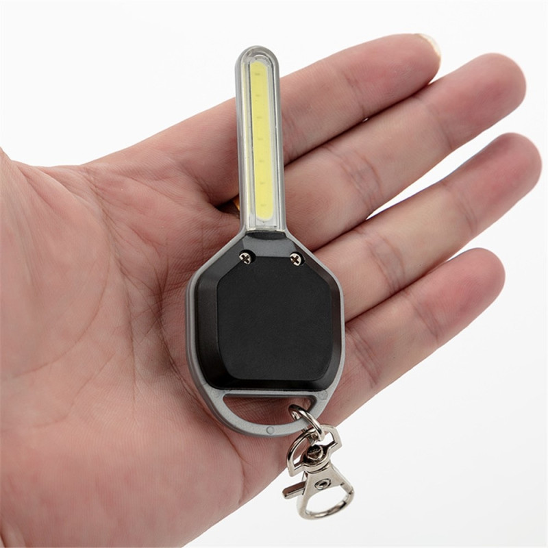 Mini LED Flashlight Keychain Portable LED Night Light Emergency Lighting - Silver