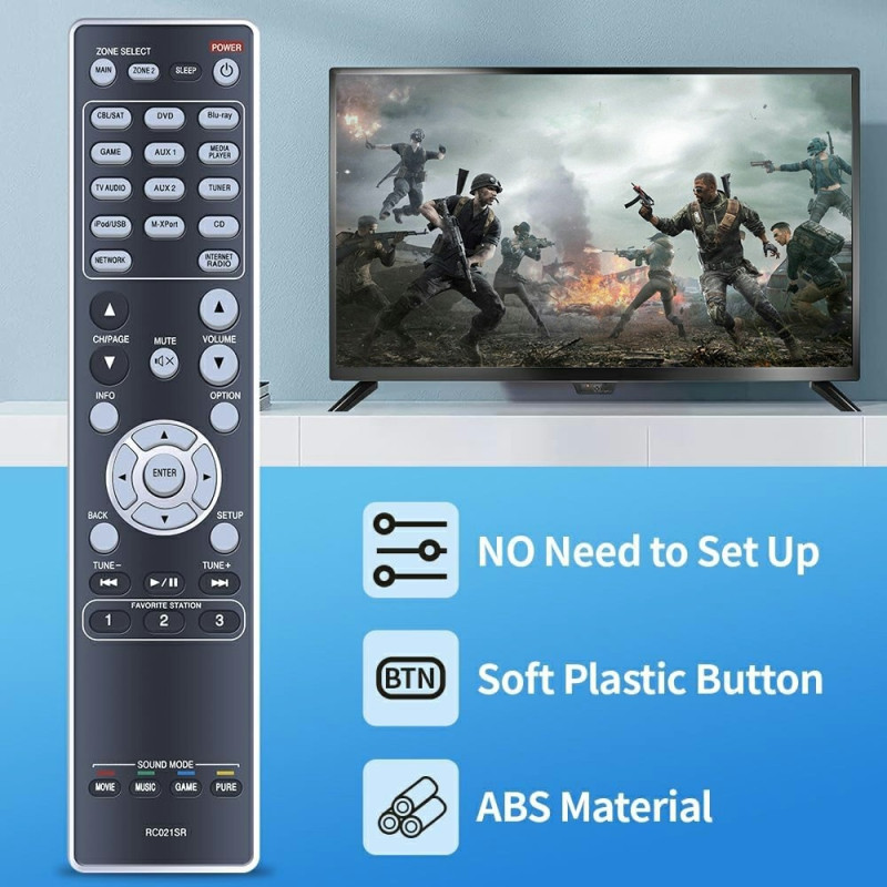 Fjernkontroll utskiftning for RC021SR for Marantz-forsterkere