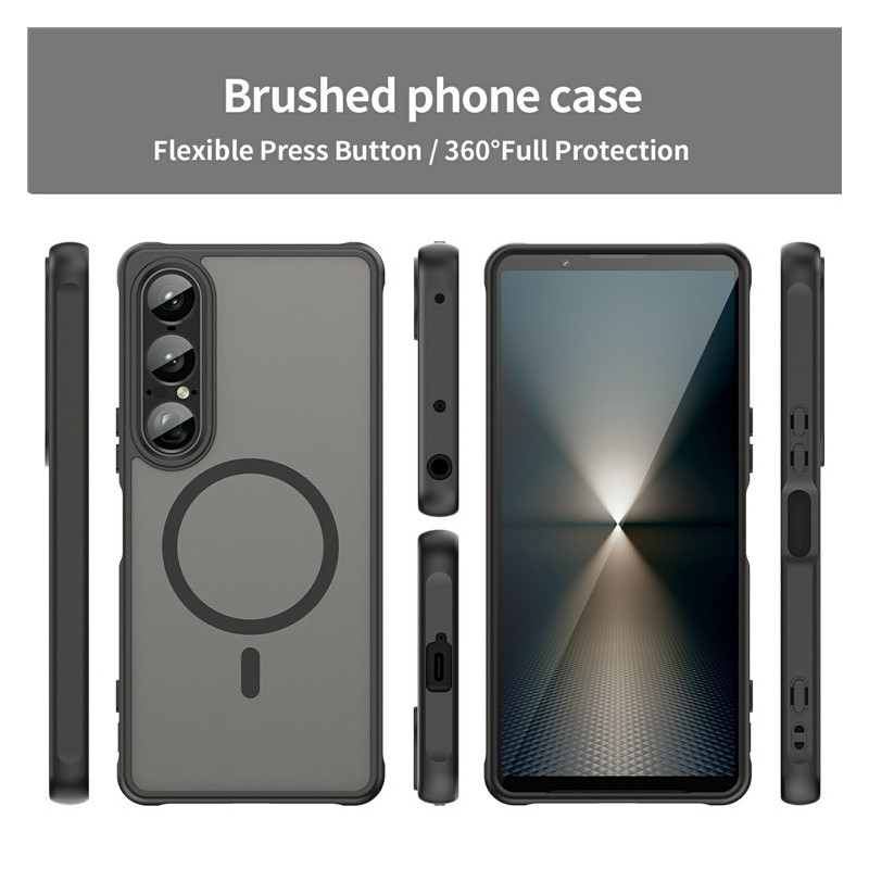 Til Sony Xperia 1 VII Cover Kompatibelt med MagSafe Anti-Fald PC + TPU Telefoncover
