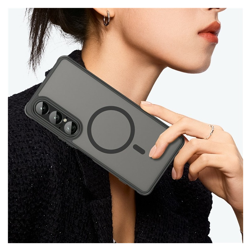 For Sony Xperia 1 VII Case Compatible with MagSafe Anti Drop PC + TPU Phone Cover – Black
