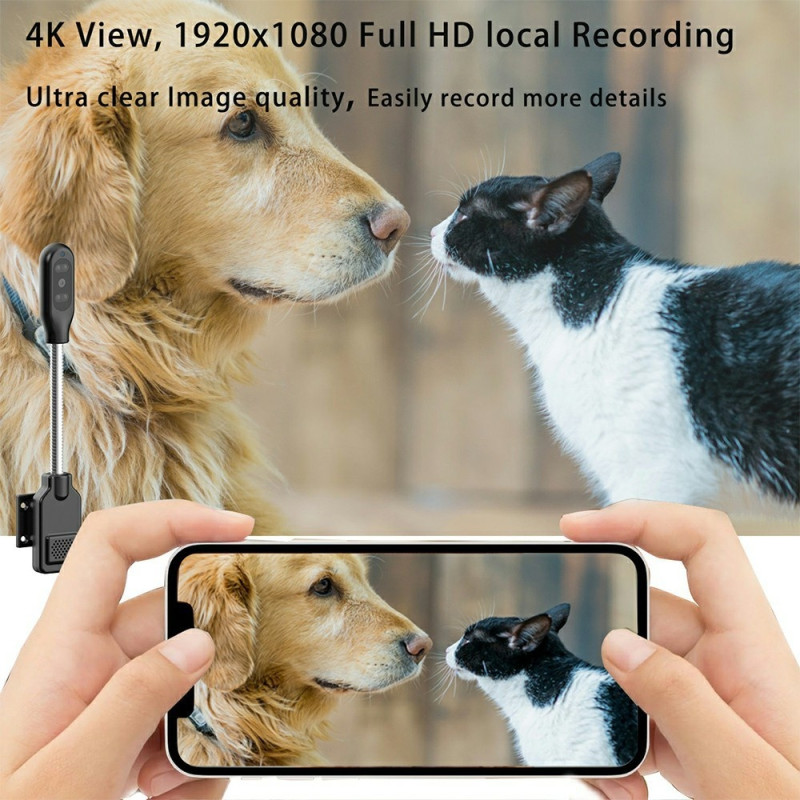 Kamera Bevægelsesdetektion Tovejs Overvågningskamera 4K Ultra HD Overvågning