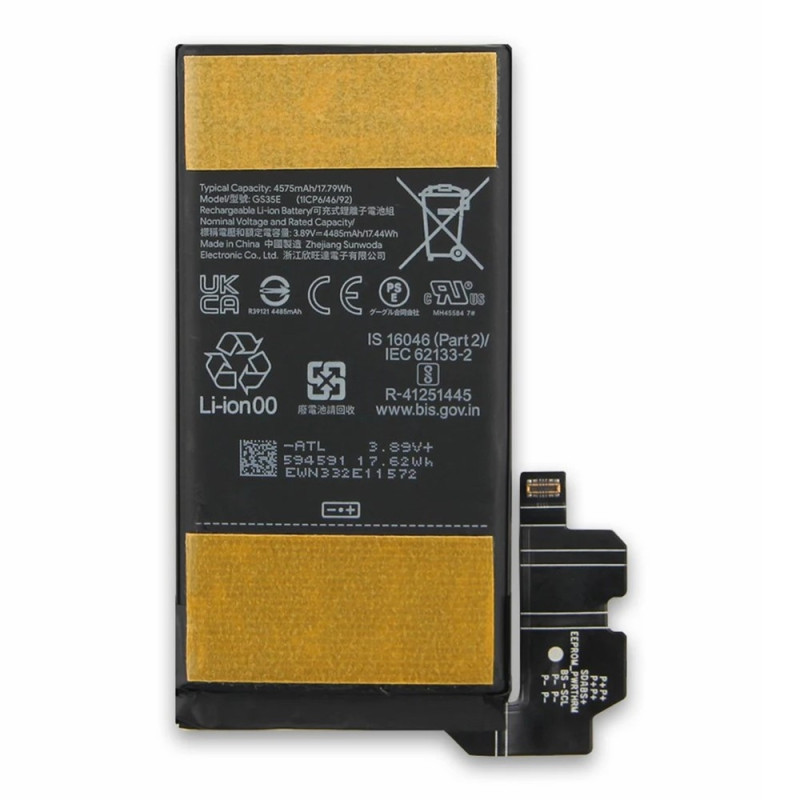 Batteri til Google Pixel 8 3,89V 4485mAh litiumpolymerbatteri Kode: GS35E