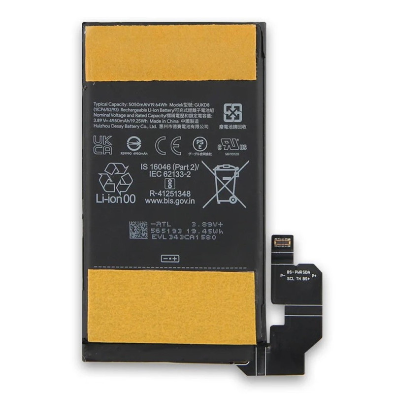Battery For Google Pixel 8 Pro 3.89V 4950mAh Li-Polymer Battery Unit Code: GUKD8