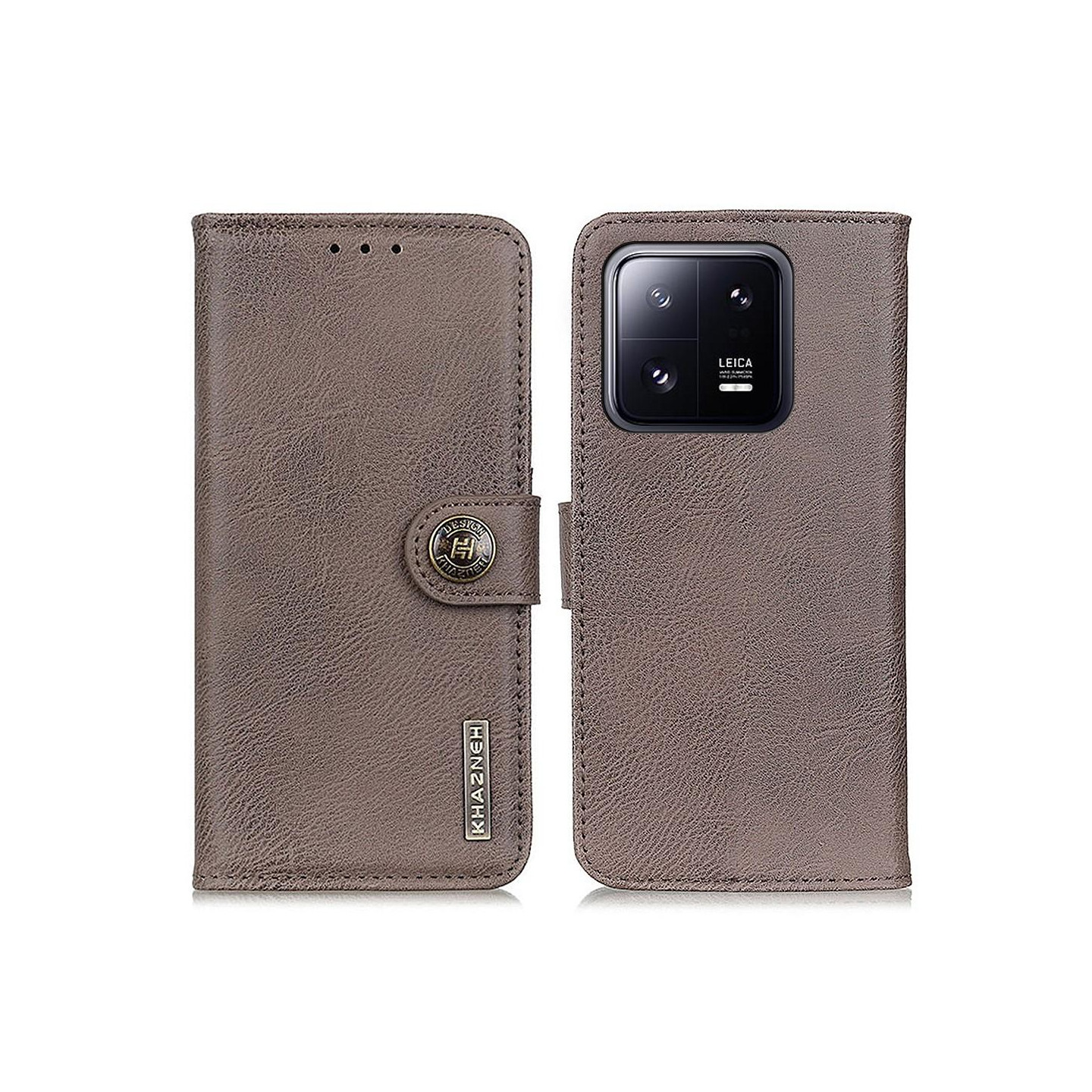 KHAZNEH Xiaomi 13 5G Lommebok - deksel - Khaki