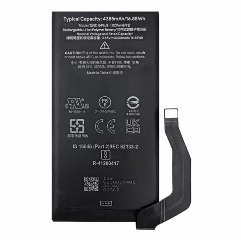 Batteri til Google Pixel 7a 3,85V 4300mAh Li-Polymer-batteri Enhetskode: GP5JE