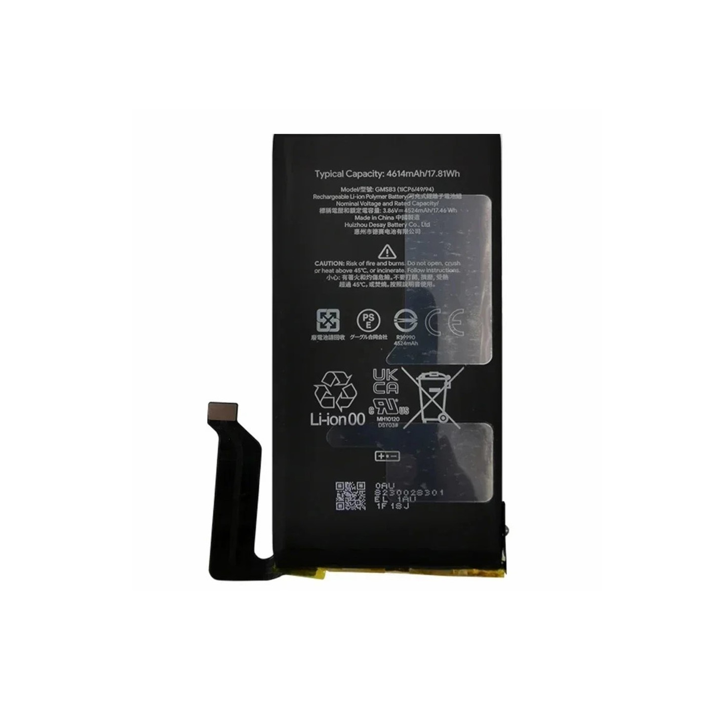 Batteri til Google Pixel 6 3,86V 4524mAh litiumpolymerbatteri Kode: GMSB3