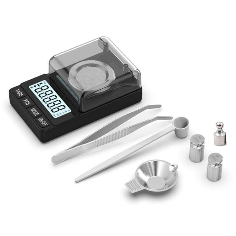 Digital scale 50g / 0.001g high-precision scale including calibration weights
