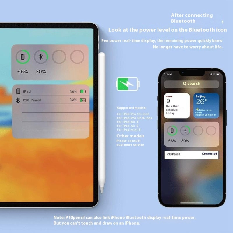 Stylus Touch Pen til iPad Air 2022 iPad mini 2021 iPad Pro 12.9 2021 med flere