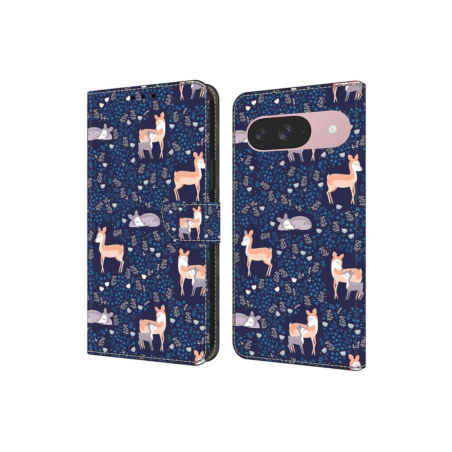 Til Google Pixel 10 Pro / 10 / 9 Pro / 9 Lommebok Dekket Mønstertrykt PU-lær Flip Stativ Mobildeksel