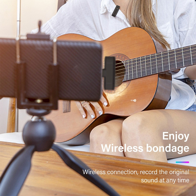 Wireless Microphone Lavalier for Streaming Vlogging Live Broadcasting - USB-C