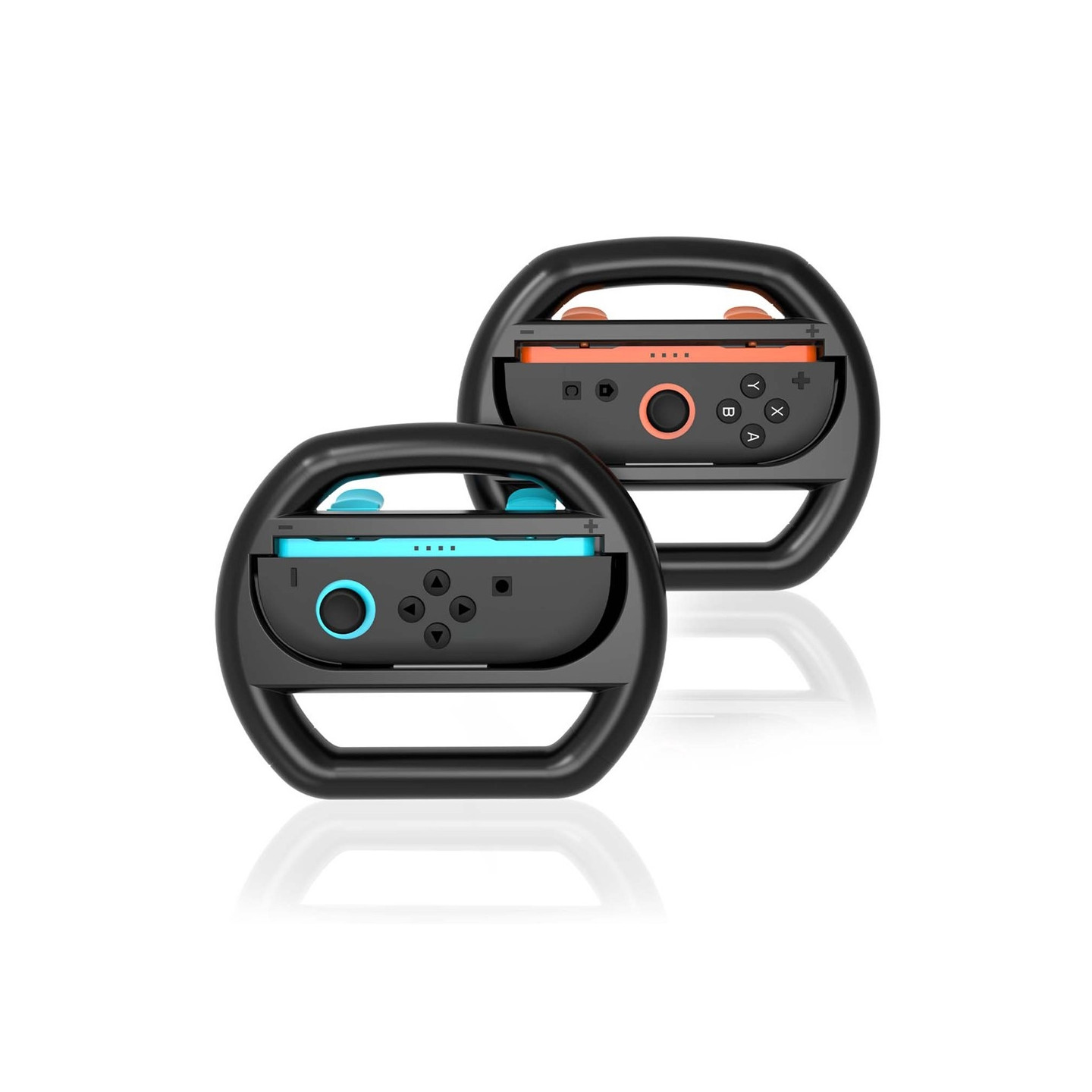 2 kpl Nintendo Switch -yhteensopivaa Joy-Con-kahvoja ja kilparattikahvat. Lisävarusteet.