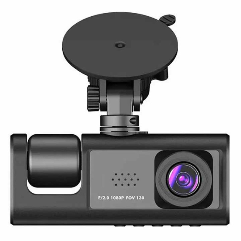 WIFI Bil Dash Cam HD 1080P Fram/Inuti/Bakre 3 Linser Bil DVR Parkeringsinspelare
