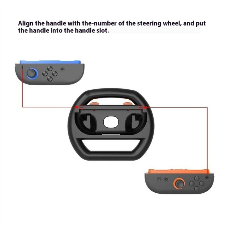2 stk. kompatible med Nintendo Switch, 2 Joy-Con-håndtak, tilbehør til racingratt