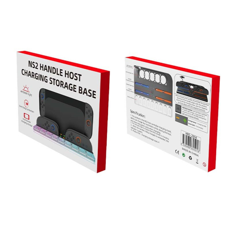 Yhteensopiva Nintendo Switch 2 -lataustelakan kanssa neljälle Joy-Con-ohjaimelle