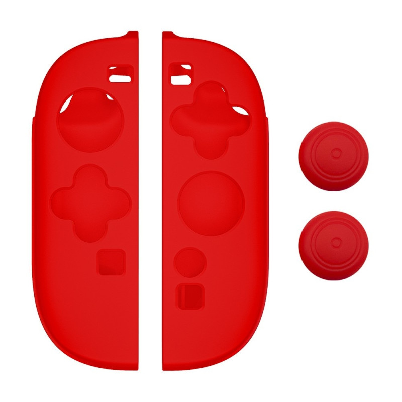 1 par kompatibel med Nintendo Switch 2 controllere etui, beskyttelsescover, 2 covers - rød
