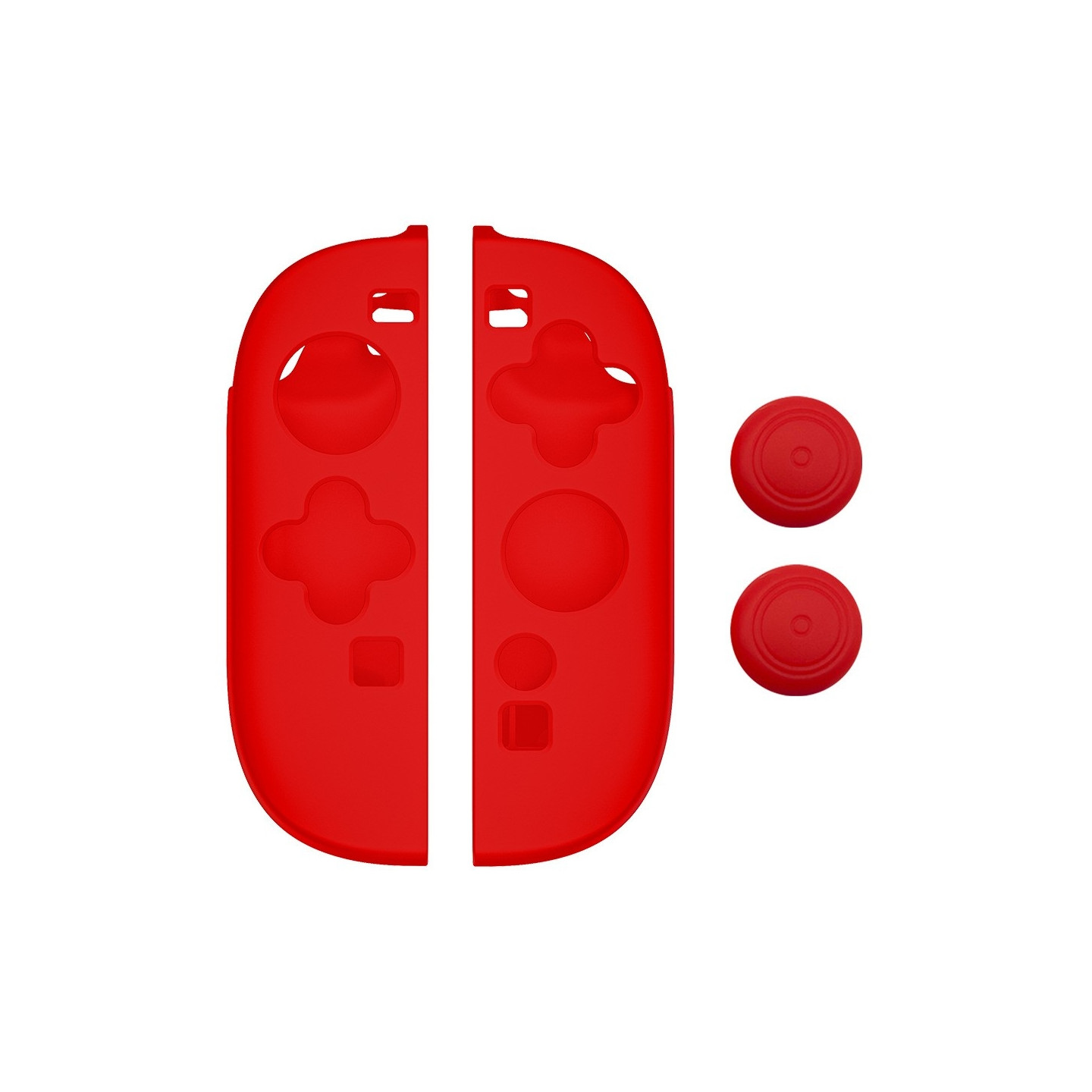 1 par kompatibel med Nintendo Switch 2 controllere etui, beskyttelsescover, 2 covers - rød