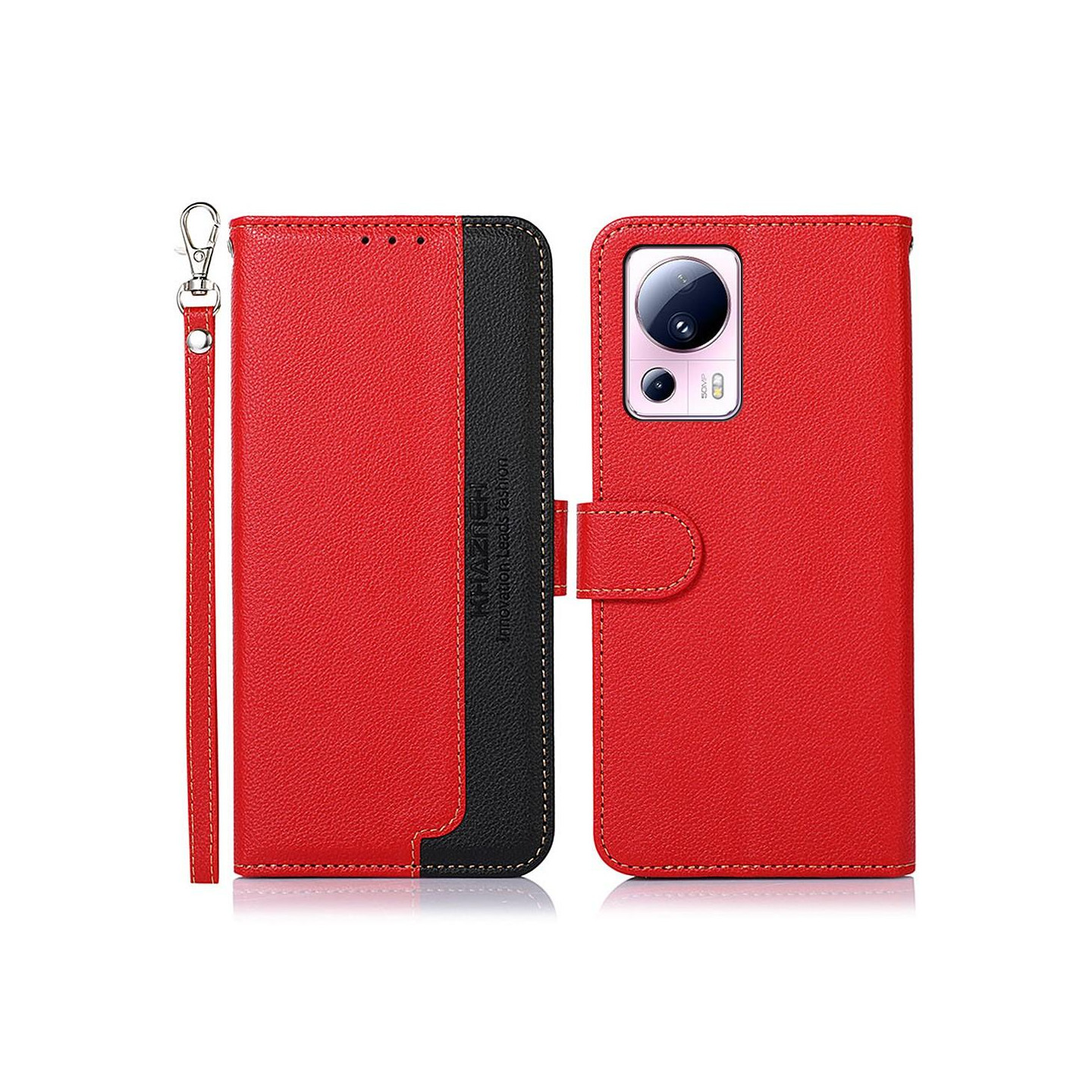 KHAZNEH Phone Cover to Xiaomi 13 Lite / Xiaomi Civi 2 - Red/Black