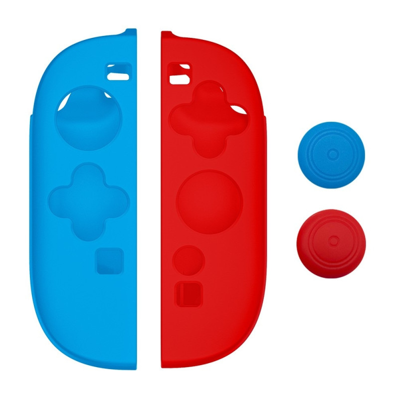 1 par kompatibelt med Nintendo Switch 2-kontrollerdeksel, beskyttelsesdeksel, 2 deksler - Rød/blå